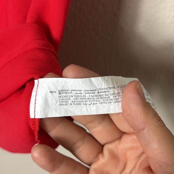 Zara Drapped Neck Red Blouse Top size Small - Picture 7 of 10